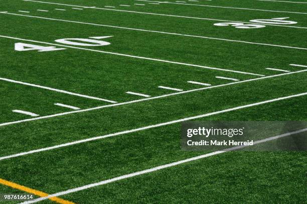 forty yard line on american football field - forty yard line 個照片及圖��片檔