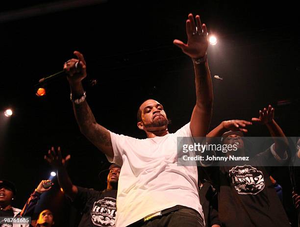 Lloyd Banks performs at the Nokia Theatre on April 29, 2010 in New York City.