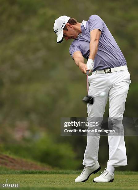 Adam Blyth of Australia in action during the second round of the Turkish Airlines Challenge hosted by Carya Golf Club on April 30, 2010 in Belek,...