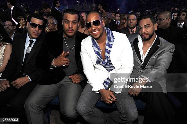 Exclusive* Aventura in the audience at the 2010 Billboard Latin Music Awards at Coliseo de Puerto Rico José Miguel Agrelot on April 29, 2010 in San...