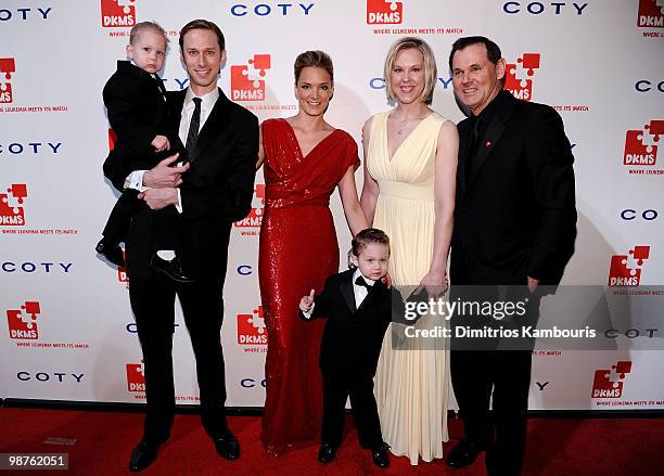 Keith Denke, Xander Denke, DKMS Americas Katharina Harf, Ethan Denke, Carrie Denke and CEO of Coty Inc. Bernd Beetz attend DKMS' 4th Annual Gala:...