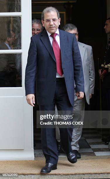 President of the French Council of the Muslim Faith Mohammed Moussaoui leaves the Hotel Matignon in Paris after a meeting with France's Prime...