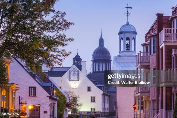 quebec, mauricie region, trois rivieres, churches along rue des ursulines - québec provincia foto e immagini stock