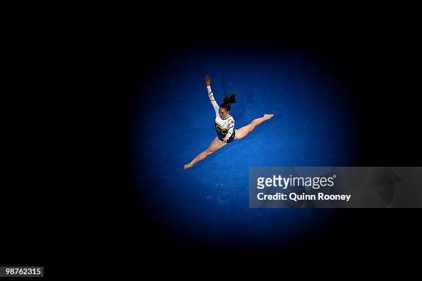 Emily Little of Australia competes on the Floor during day two of the 2010 Pacific Rim Championships at Hisense Arena on April 30, 2010 in Melbourne,...