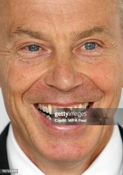Former Prime Minister Tony Blair smiles during a visit to Alexandra Avenue Health and Social Care Centre in Harrow as he returned to the Labour...