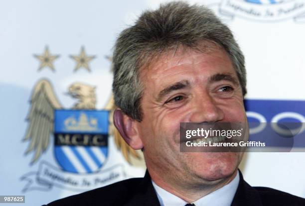 Kevin Keegan of Manchester City faces the press during a press conference to announce his return to managment at Maine Road, Manchester. Digital...