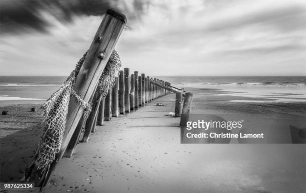 spurn point black & white - lamont stock pictures, royalty-free photos & images