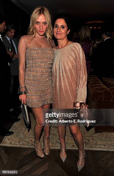 Actress Chloe Sevigny and designer Maria Grazia Chiuri attend a cocktail party hosted by Valentino on April 29, 2010 in West Hollywood, California.