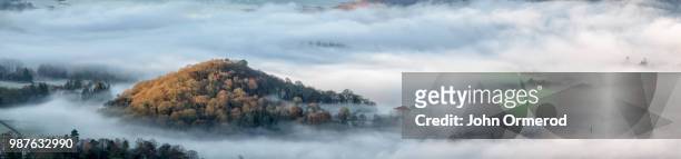 keswick in mist - keswick stock pictures, royalty-free photos & images