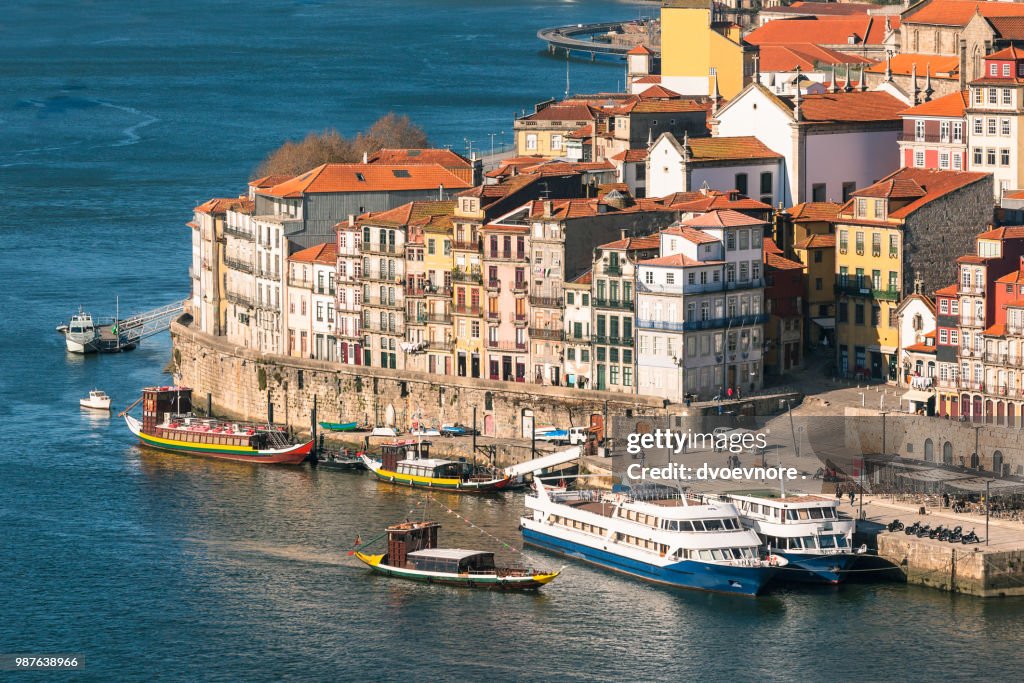 Overview of Old Town of Porto, Portugal