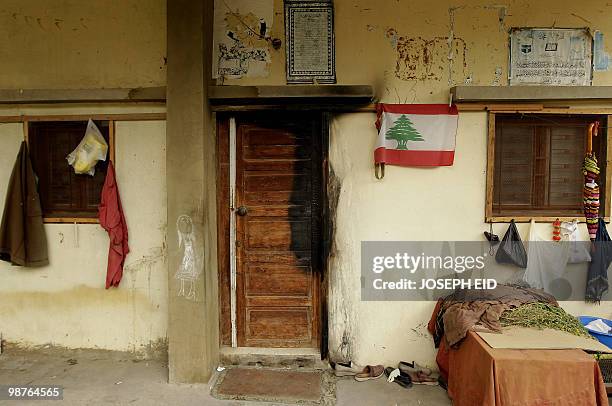 Picture shows the courtyard of a house where an Egyptian suspect killed an elderly couple and their two granddaughters in the village of Ketermaya,...