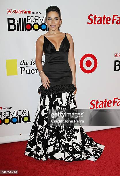 Ana Isabelle arrives at the 2010 Billboard Latin Music Awards at Coliseo de Puerto Rico Jos? Miguel Agrelot on April 29, 2010 in San Juan, Puerto...