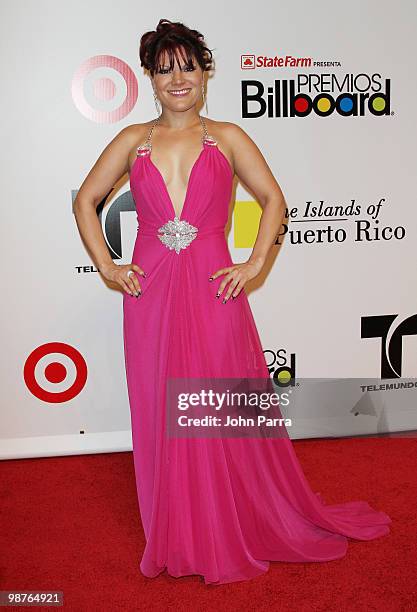 Diana Reyes arrive at the 2010 Billboard Latin Music Awards at Coliseo de Puerto Rico Jos? Miguel Agrelot on April 29, 2010 in San Juan, Puerto Rico.