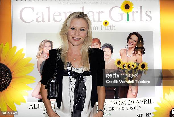 Sami Lukis arrives at the opening night of the play "Calendar Girls" at Theatre Royal on April 30, 2010 in Sydney, Australia.