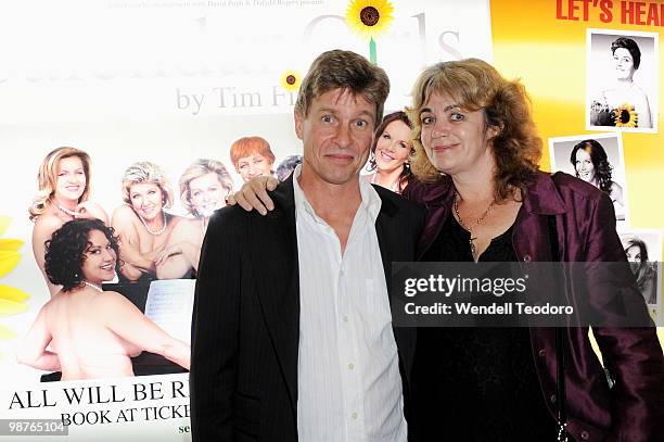 Mark Lee and Maryanne Lee arrives at the opening night of the play "Calendar Girls" at Theatre Royal on April 30, 2010 in Sydney, Australia.