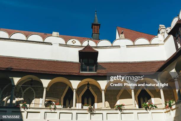 apponyi palace, interior courtyard, bratislava city museum. bratislava, slovakia - slovakia monuments stock pictures, royalty-free photos & images