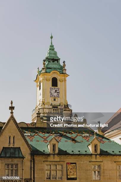 bratislava city museum. primacialne namestie (primate square), slovakia - slovakia monuments stock pictures, royalty-free photos & images