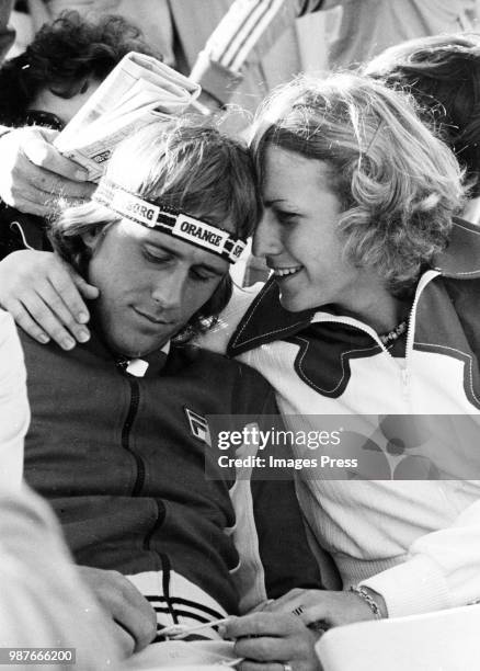 Bjorn Borg and Mariana Simionescu circa 1977 in New York.