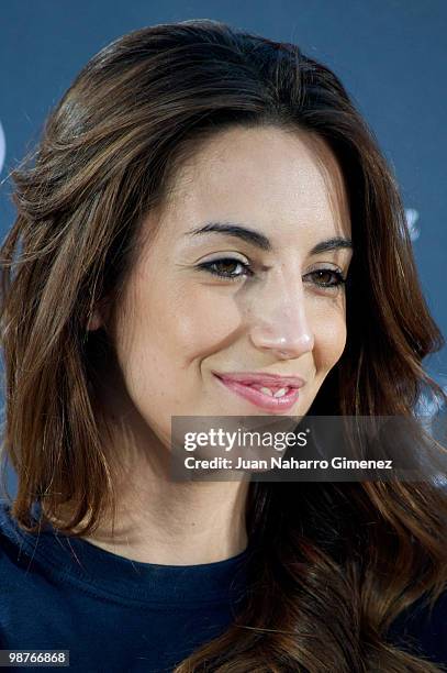 Almudena Cid attends an event, organised by Laureus Spain Foundation, with young gymnasts to promote the practice of sports and a healthy life at San...