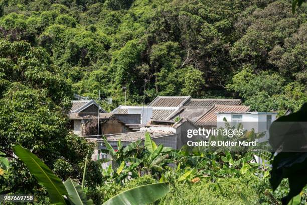 the ancient mo tat village in the lamma island in hong kong - didier marti stock pictures, royalty-free photos & images