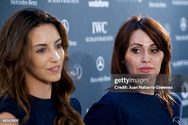 Almudena Cid and Nadia Comaneci attend an event, organised by Laureus Spain Foundation, with young gymnasts to promote the practice of sports and a...