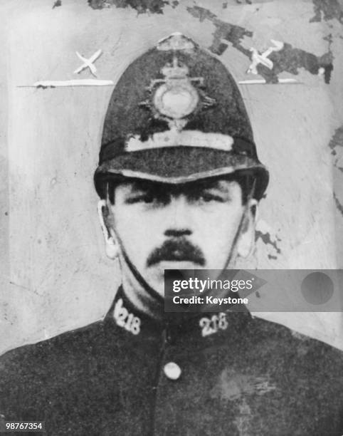 Essex police officer PC George Gutteridge, circa 1925. Gutteridge was murdered by Frederick Browne and Pat Kennedy in 1927. The investigation into...