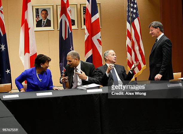 Attorney General of the United Kingdom Baroness Patricia Scotland, U.S. Attorney General Eric Holder, Canadian Minister of Justice and Attorney...