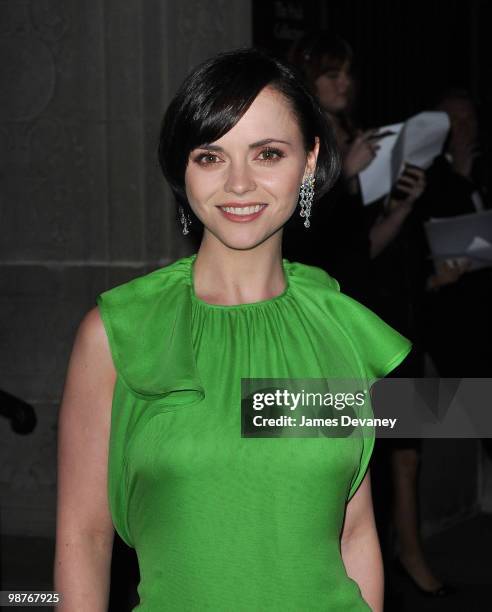 Christina Ricci attends gala celebrating Chopard's 150 years of excellence at The Frick Collection on April 29, 2010 in New York City.