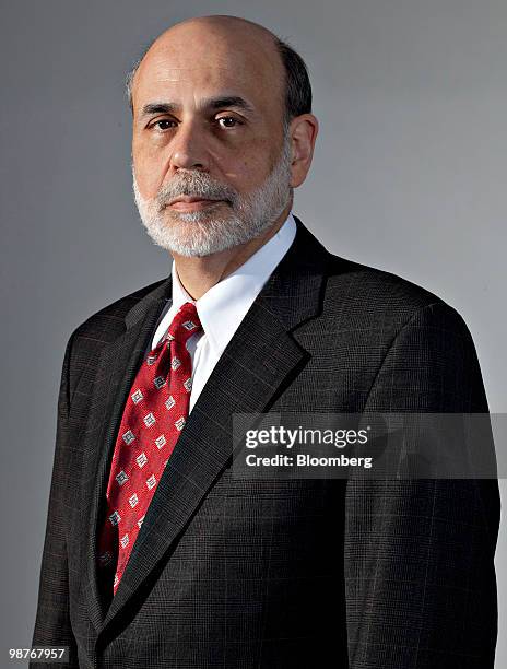 Ben S. Bernanke, chairman of the U.S. Federal Reserve, stands for a portrait in New York, U.S., on Friday, April 30, 2010. Bernanke, as a central...