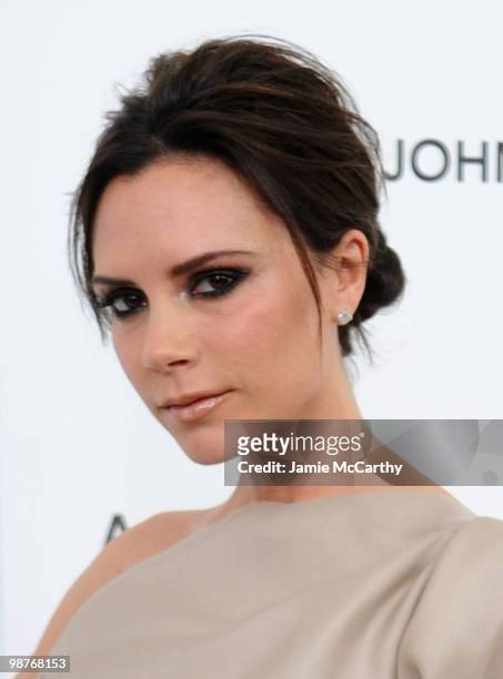 Victoria Beckham arrives at the 18th Annual Elton John AIDS Foundation Oscar party held at Pacific Design Center on March 7, 2010 in West Hollywood,...