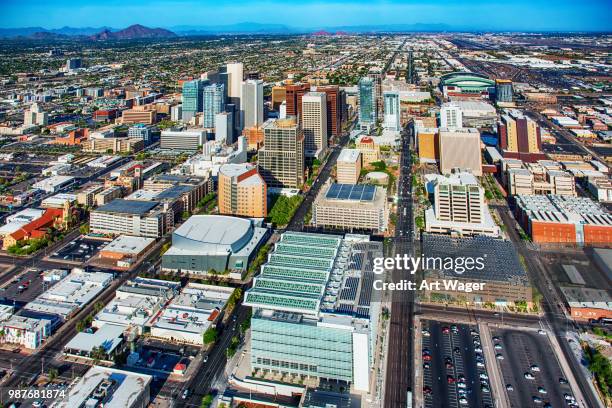 phoenix de arriba - perspectiva desde un helicóptero fotografías e imágenes de stock