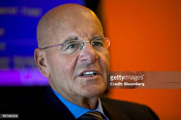 Jeffrey Romoff, president of and chief executive officer of University of Pittsburgh Medical Center , speaks during an interview in New York, U.S.,...
