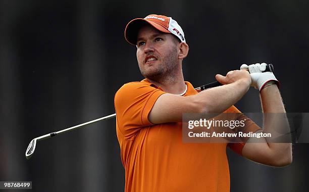 Ake Nilsson of Sweden in action during the second round of the Turkish Airlines Challenge hosted by Carya Golf Club on April 30, 2010 in Belek,...