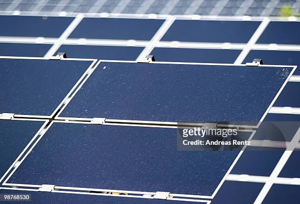 An array of photovoltaic solar panels at the Berliner Wasserbetriebe are seen on April 30, 2010 in Berlin, Germany. Germany has invested heavily in...
