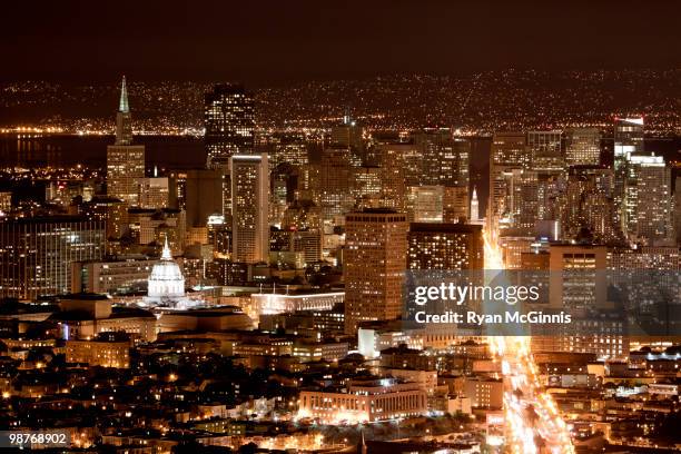 san francisco at night - ryan mcginnis stock pictures, royalty-free photos & images