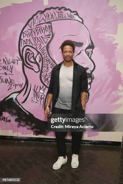 Actor Gary Dourdan attends the performance "HerO: A Work in Progress" with Omari Hardwick at The Billie Holiday Theater on June 29, 2018 in Brooklyn,...