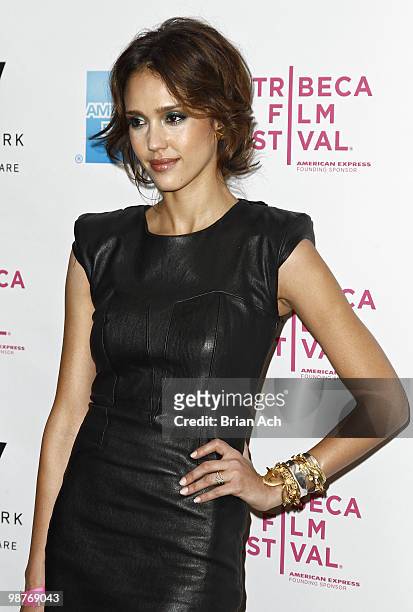 Actress Jessica Alba attends Awards Night during the 9th Annual Tribeca Film Festival at the W New York - Union Square on April 29, 2010 in New York...