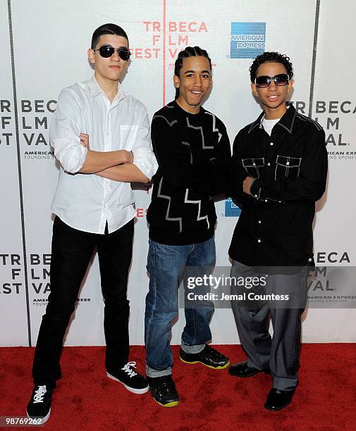 Filmmakers Slimane Raboug, Vionis Quezada and Jose Valdez directors of the film "Little Domenica N.Y.C." attend the TFI: Screening of "Our City, My...