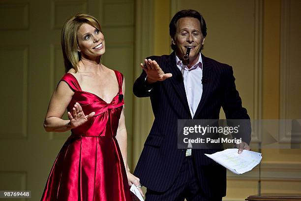 Cheryl Hines and Steven Weber perform at the Creative Coalition's Salute to Arts and Entertainment with Martini & Rossi at The Library of Congress on...