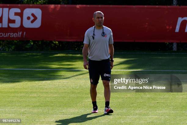 Leonardo Jardim head coach of Monaco during the pre season training session on June 29, 2018 in Monaco, Monaco.