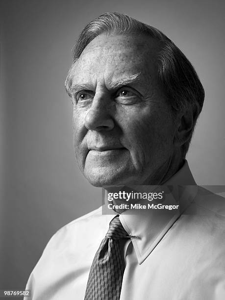 Former CEO of American Express, Jim Robinson poses at a portrait session for Fortune Magazine in 2008.