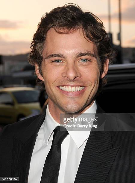 Actor James Marsden arrives at the Los Angeles Premiere "Death At A Funeral" at the ArcLight Cinemas Cinerama Dome on April 12, 2010 in Hollywood,...