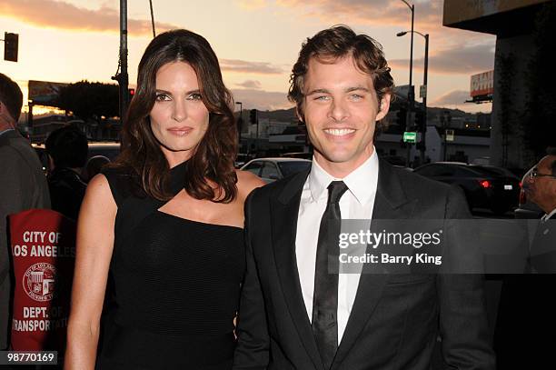 Actress Lisa Linde and actor James Marsden arrive at the Los Angeles Premiere "Death At A Funeral" at the ArcLight Cinemas Cinerama Dome on April 12,...