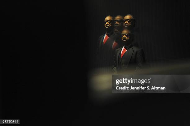 Reverend Al Sharpton poses at a portrait session for the Washington Post in New York, NY on April 17, 2010. .