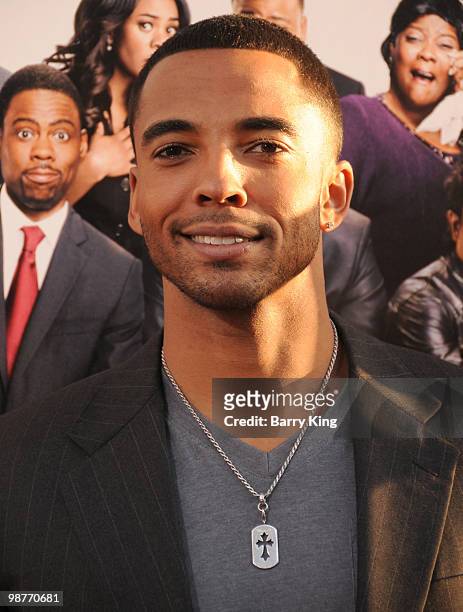 Christian Keyes arrives at the Los Angeles Premiere "Death At A Funeral" at the ArcLight Cinemas Cinerama Dome on April 12, 2010 in Hollywood,...