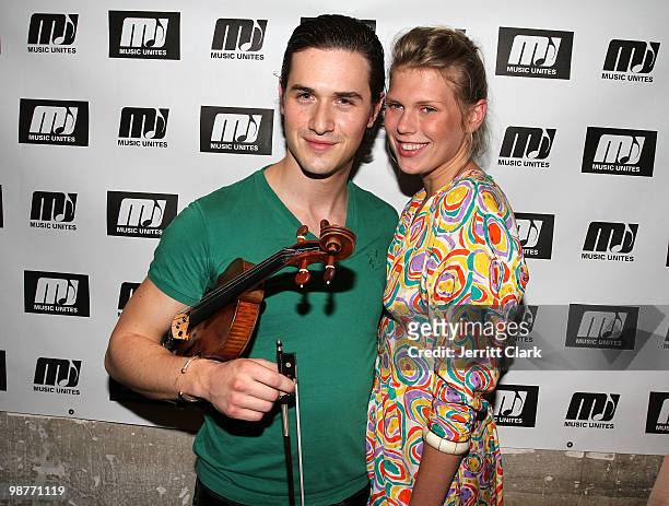 Violinist Charlie Siem and Alexandra Richards attend Music Unites Classical Musical Showcase Series at SPiN New York on April 29, 2010 in New York...
