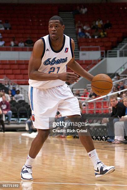 Latavious Williams of the Tulsa 66ers dribbles the ball against the Rio Grande Valley Vipers in Game One of the 2010 NBA D-League Finals at the Tulsa...