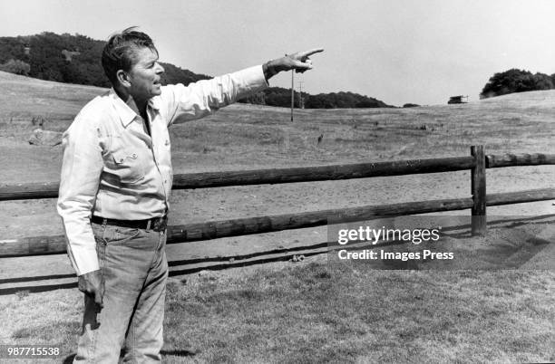 Ronald Reagan at his ranch circa 1980 in Santa Barbara.