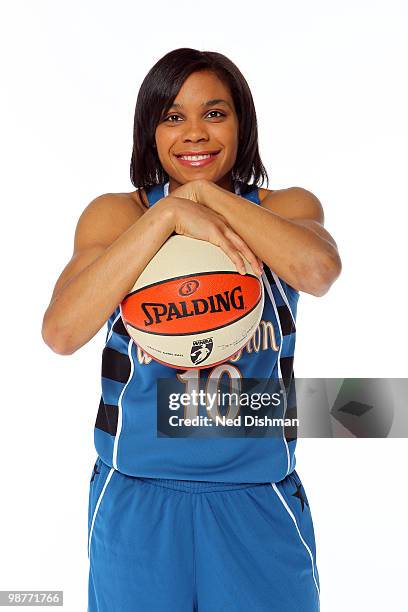 Lindsey Harding of the Washington Mystics poses for a portrait during WNBA Media Day at the Verizon Center on April 30, 2010 in Washington, DC. NOTE...
