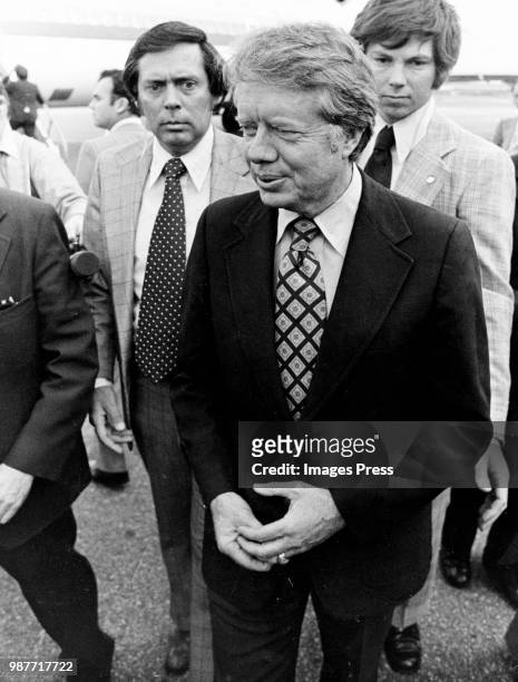 Jimmy Carter campaigning circa 1976 in Newark, New Jersey.